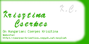 krisztina cserpes business card